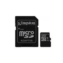 Карта памяти Kingston MicroSDHC/MicroSDXC 32GB Class 10 UHS-I + SD адаптер (SDC10G2/32GB)
