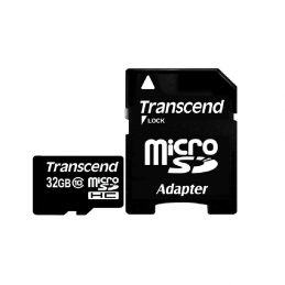 Карта пам'яті Transcend MicroSDHC 32GB Class 10 + SD-адаптер (TS32GUSDHC10)