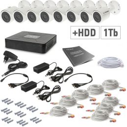 A set of video surveillance Tecsar 8OUT + 1TB HDD